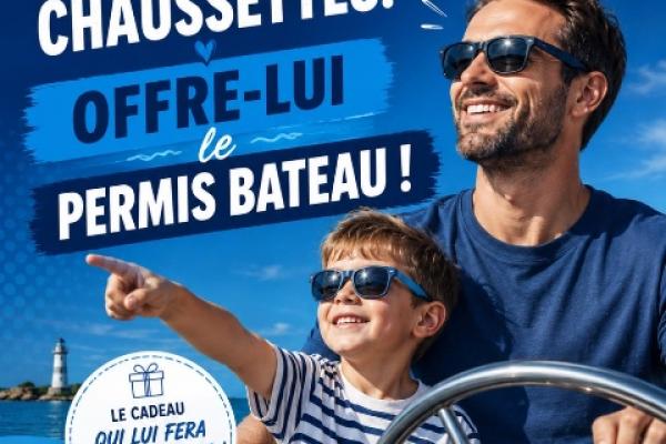 ⚓ Cette année, oubliez les chaussettes… Offrez-lui le permis bateau ! ????  